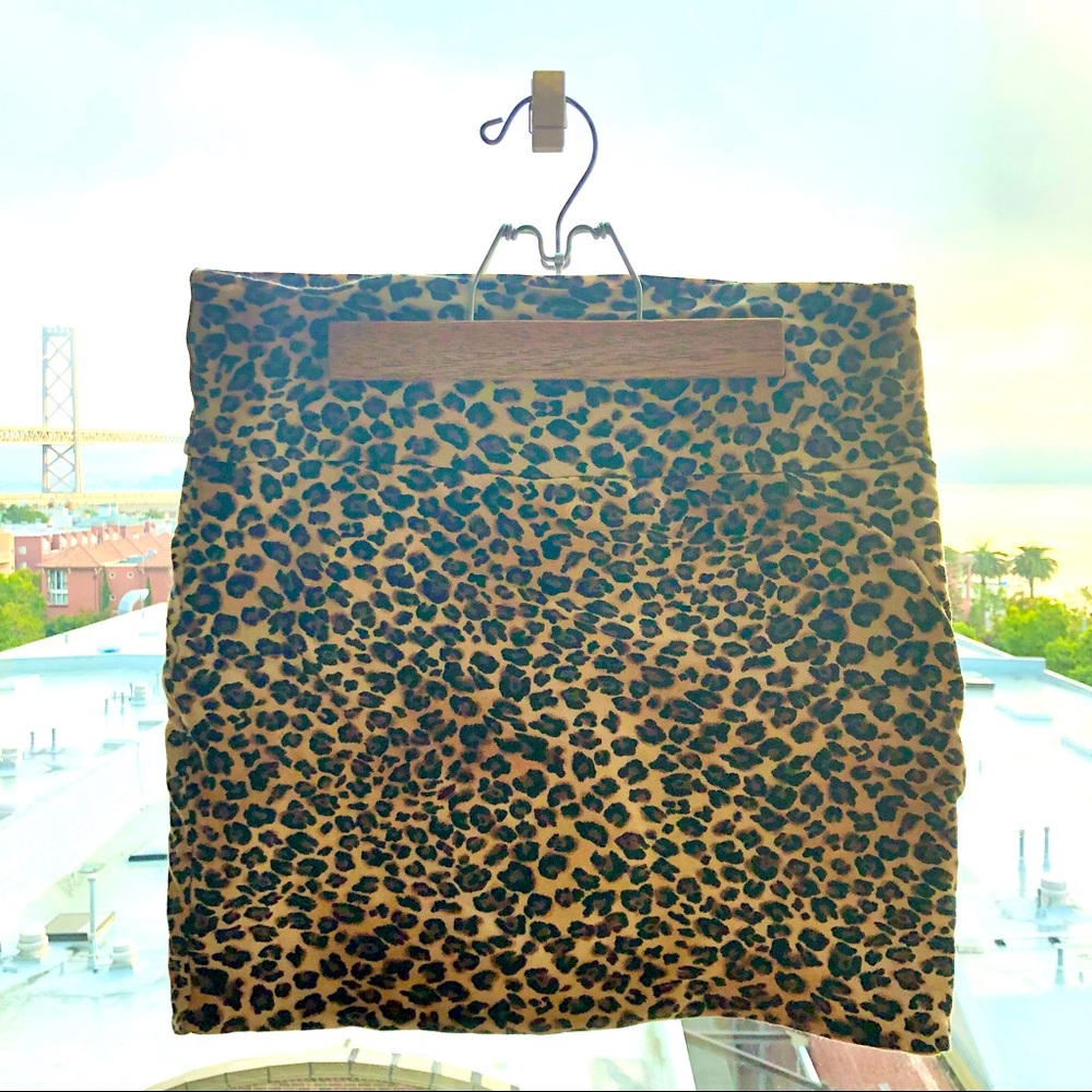 Leopard Mini Skirt Medium Cotton Moda Xpress